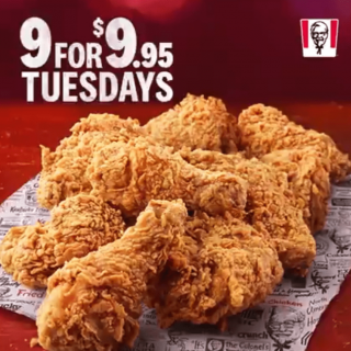 DEAL: KFC - 9 for $9.95 Hot & Spicy Tuesdays with KFC App (Selected Stores only) 6