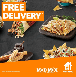 DEAL: Mad Mex - Free Delivery via Menulog 11