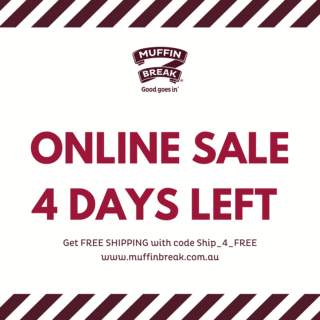 DEAL: Muffin Break - Free Shipping until 13 July 2020 1 DEAL: Muffin Break - Free Shipping until 13 July 2020 1