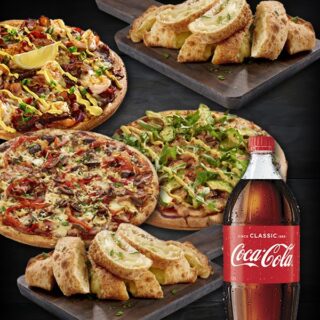 DEAL: Pizza Capers - 3 Large Traditional Pizzas, 2 Breads and 1.25L Drink $45 + More Deals 10 DEAL: Pizza Capers - 3 Large Traditional Pizzas, 2 Breads and 1.25L Drink $45 + More Deals 10