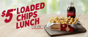 DEAL: Red Rooster $5 Chicken Loaded Chips Lunch with 250ml Coke No Sugar (until 4pm Daily) 3
