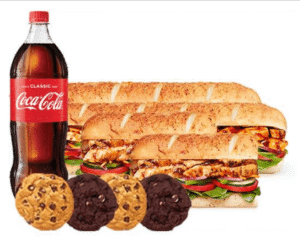 DEAL: Subway - $50 Signature Family Deal via Uber Eats with 2 Footlongs, 2 Six Inch Subs, 4 Cookies & 1.25L Drink 2