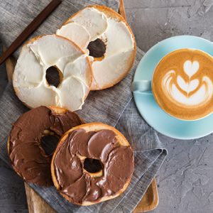 DEAL: The Coffee Club - $7.90 Cream Cheese or Nutella Bagel + Small Hot Beverage Combo 5