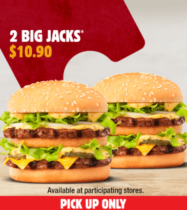 DEAL: Hungry Jack's App - 2 Big Jacks for $10.90 (until 14 September 2020) 3