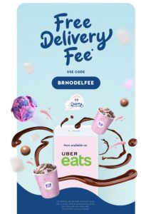 DEAL: Baskin Robbins - Free Delivery via Uber Eats on Orders above $20 (until 18 October 2020) 13