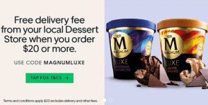 DEAL: Uber Eats - Free Dessert Store Delivery with $20 Minimum Spend (until 6 September 2020) 9