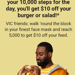 DEAL: Grill'd - $10 off with 10,000 Steps Walked (5,000 in VIC) for Relish Members 6 DEAL: Grill'd - $10 off with 10,000 Steps Walked (5,000 in VIC) for Relish Members 6