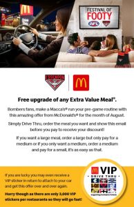 DEAL: McDonald's - Free Meal Upgrade until 31 August 2020 + VIP Sticker for First 3,000 (VIC Only) 3