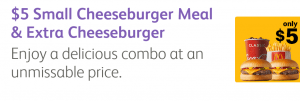 DEAL: McDonald's - $5 Small Cheeseburger Meal + Extra Cheeseburger with mymacca's app (until 9 August 2020) 3