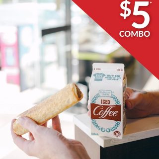 DEAL: OTR - $5 Sausage Roll + Farmers Union Iced Coffee 600ml (until 23 September 2020) 4
