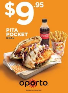 DEAL: Oporto - $6.95 Crispy Pita Pocket Meal 11