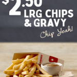 DEAL: Red Rooster – $2.50 Large Chips & Gravy
