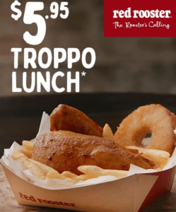 DEAL: Red Rooster - $5.95 Troppo Lunch until 4pm (Quarter Chicken, Small Chips, Pineapple Fritter) - QLD Only 3
