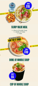 DEAL: Roll'd - $5 Cup of Noodle Soup, $10 Bowl of Noodle Soup, $15 Slurp Value Meal 3