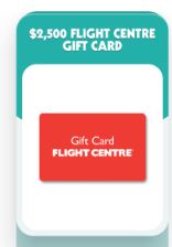 $2,500 Flight Centre Gift Card - McDonald’s Monopoly Australia 2020 3
