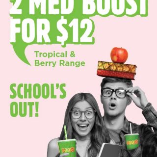 DEAL: Boost Juice - 2 Medium Tropical or Berry Boost for $12 at Selected Stores (until 11 October 2020) 6