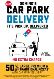 DEAL: Domino's - 50% off Large Traditional & Premium Pizzas with Car Park Delivery (Selected Stores) 3