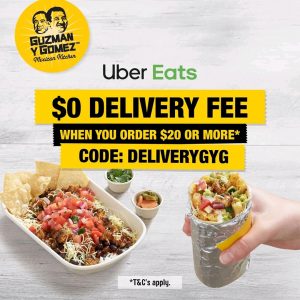 DEAL: Guzman Y Gomez - Free Delivery on Uber Eats (until 27 September 2020) 31