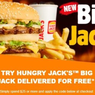 DEAL: Hungry Jack's - Free Delivery for Orders over $25 via Menulog (until 26 October 2020) 1 DEAL: Hungry Jack's - Free Delivery for Orders over $25 via Menulog (until 26 October 2020) 1