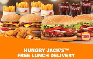 DEAL: Hungry Jack's - Free Delivery for Orders over $25 via Menulog between 11am-1pm Monday-Thursday 8