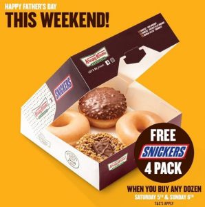 DEAL: Krispy Kreme - Free Snickers 4 Pack with Any Dozen Purchase (5-6 September 2020) 4