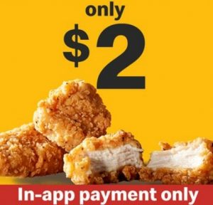 DEAL: McDonald's - 3 McPieces for $2 on mymacca's app (until 10 November 2020) 3
