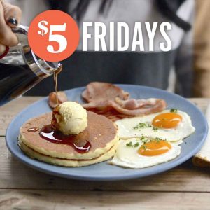 DEAL: Pancake Parlour - $5 Bacon & Eggs with Pancakes / $5 Cheese and Potato Pancake on Fridays 5