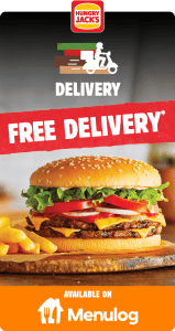 DEAL: Hungry Jack's - Free Delivery via Menulog at Participating Stores 7