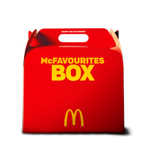 DEAL: McDonald’s - $32.95 Family McFavourites Box (4 Burgers, 4 Medium Fries, 10 Nuggets, 4 Soft Drinks) 3