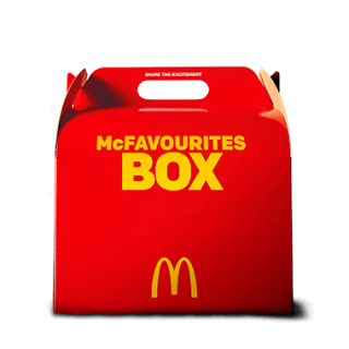 DEAL: McDonald’s - $32.95 Family McFavourites Box (4 Burgers, 4 Medium Fries, 10 Nuggets, 4 Soft Drinks) 2