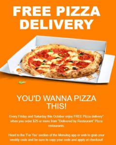 DEAL: Menulog - Free Pizza Delivery for "Delivered By Restaurant" Orders (until 10 October 2020) 8