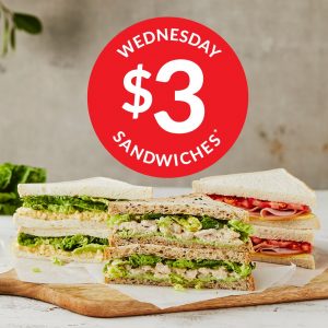 DEAL: OTR - $3 Sandwiches on Wednesdays until 2 March 2022 4