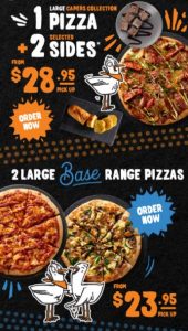 DEAL: Pizza Capers - 2 Large Base Pizzas $23.95 Pickup, 1 Large Capers Collection Pizza + 2 Sides $28.95 Pickup 5