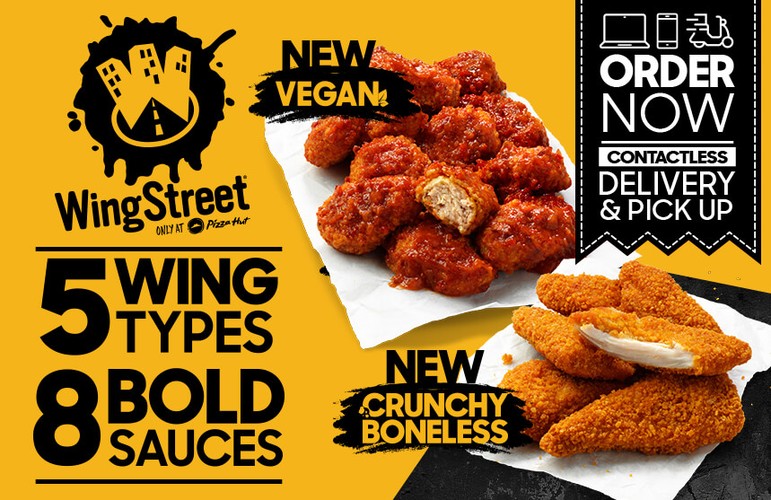 NEWS Pizza Hut New Vegan and Crunchy Boneless WingStreet Wings