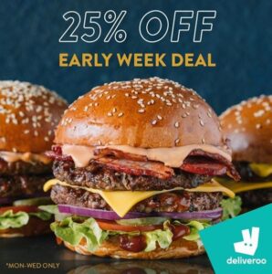 DEAL: Ribs & Burgers - 25% off on Mondays to Wednesdays via Deliveroo (until 18 October 2020) 3