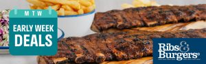 DEAL: Ribs & Burgers - 20% off over $40 on Mondays to Wednesdays via Deliveroo 7