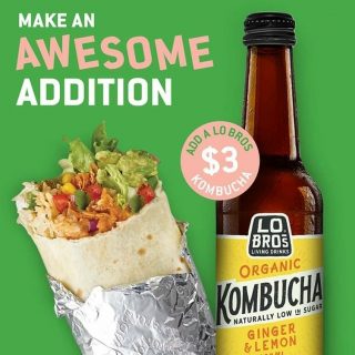DEAL: Zambrero - $3 Lo Bros Kombucha with Any Burrito or Bowl Purchase 1