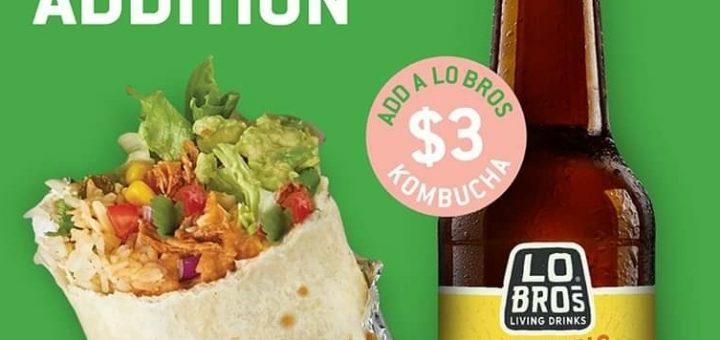 DEAL: Zambrero - $3 Lo Bros Kombucha with Any Burrito or Bowl Purchase 7