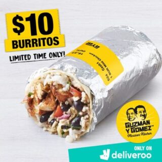 DEAL: Guzman Y Gomez - $10 Burritos via Deliveroo (24-30 May 2021) 7 DEAL: Guzman Y Gomez - $10 Burritos via Deliveroo (24-30 May 2021) 7