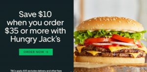 DEAL: Hungry Jack's - $10 off Orders over $35 via Uber Eats 9