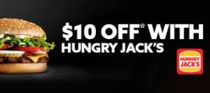 DEAL: Hungry Jack's - $10 off with $35+ Spend via Hungry Jack's App or Menulog 8