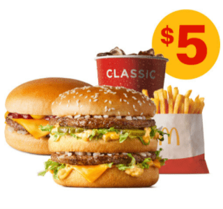 DEAL: McDonald’s - $5 Small Big Mac Meal + Extra Cheeseburger via mymacca's App (until 8 August 2021) 5