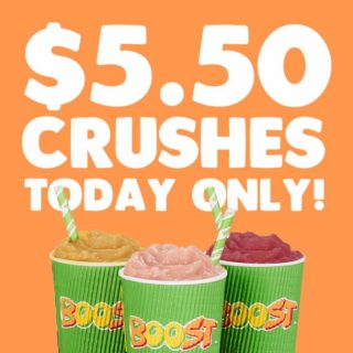 DEAL: Boost Juice - $5.50 Selected Crushes - Mango Tango Crush, Tropical Crush, Watermelon Crush (24 November 2020) 5