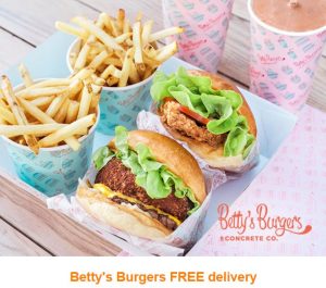 DEAL: Betty's Burgers - Free Delivery via Menulog (until 7 December 2020) 10