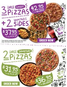 DEAL: Crust - 3 Large Classic Pizzas + 2 Sides $37.95, 2 Large Signature Pizzas + 2 Sides $31.95 & More Deals 6