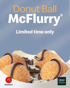 NEWS: McDonald's Donut Ball McFlurry available exclusively on Uber Eats 3