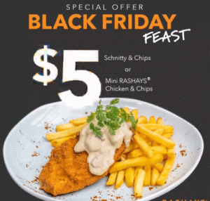 DEAL: Rashays $5 Chicken Schnitty or Mini Rashays Chicken with Chips on Black Friday (27 November 2020) 1 DEAL: Rashays $5 Chicken Schnitty or Mini Rashays Chicken with Chips on Black Friday (27 November 2020) 1