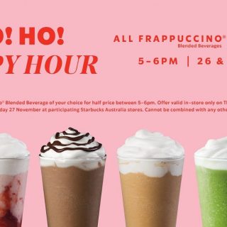 DEAL: Starbucks - Half Price Frappuccinos (5-6pm, 26-27 November 2020) 8