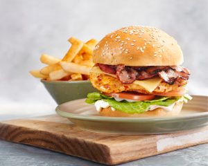 DEAL: Nando's - $12 Truffle & Bacon Classic Burger, Wrap or Pita & Regular Side 6