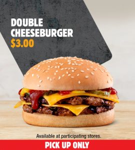 DEAL: Hungry Jack's - $3 Double Cheeseburger via App (until 12 July 2021) 3